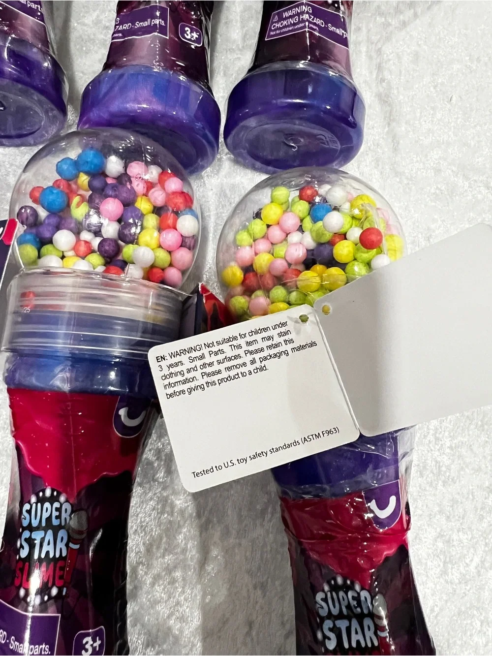 Lot of 6 Super Star Slime Microphone Toy Party Favor Kids Age 3+